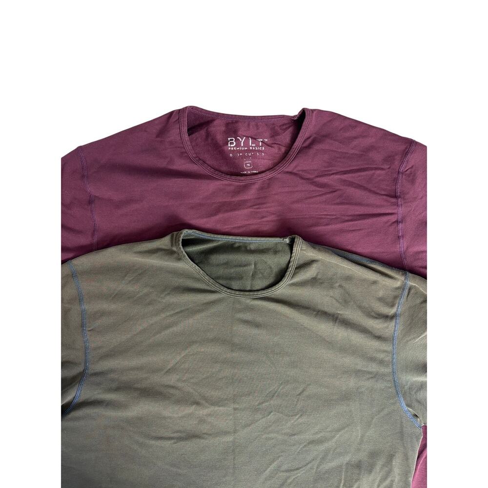 Bundle BYLT Man Short Sleeve Premium Basics Drop Cut Lux Shirt Size M Medium